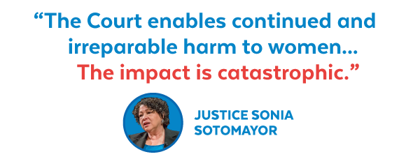 Sotomayor: 'The impact is catastrophic'