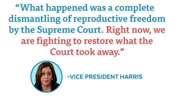 'We are fighting to restore what the Court took away' - VP Harris