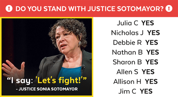 Scrolling list of Democrats who have signed the petition