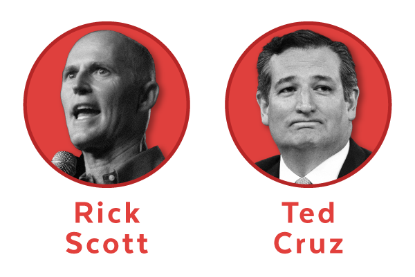 Rick Scott, Ted Cruz