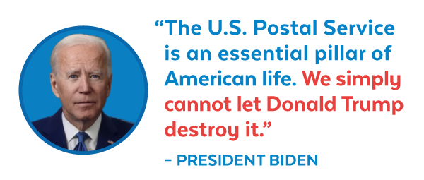 Biden: 'The USPS is an essential pillar'