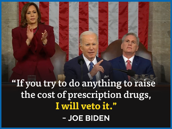President Biden: 'If you try to do anything to raise the cost of prescription drugs, I will veto it'