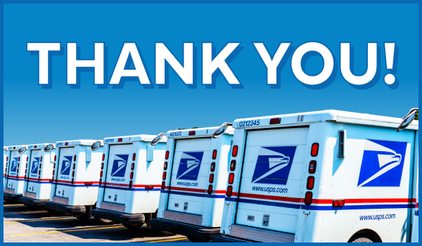 Thank you, postal workers!