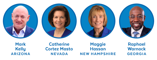 Senators Kelly, Cortez Masto, Hassan, Warnock
