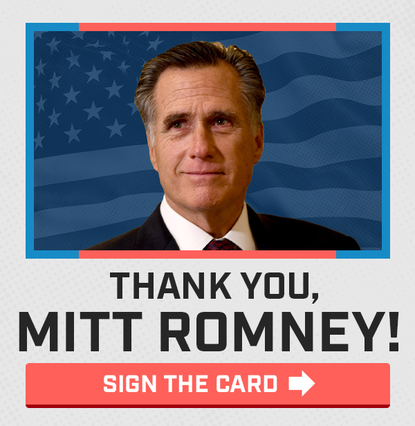 Thank you, Mitt Romney!