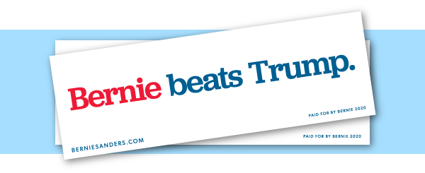 Bernie 2020 sticker