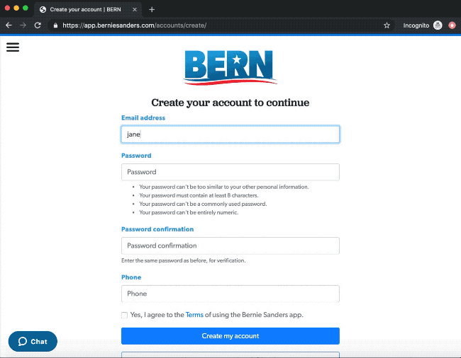 How to sign up for the app