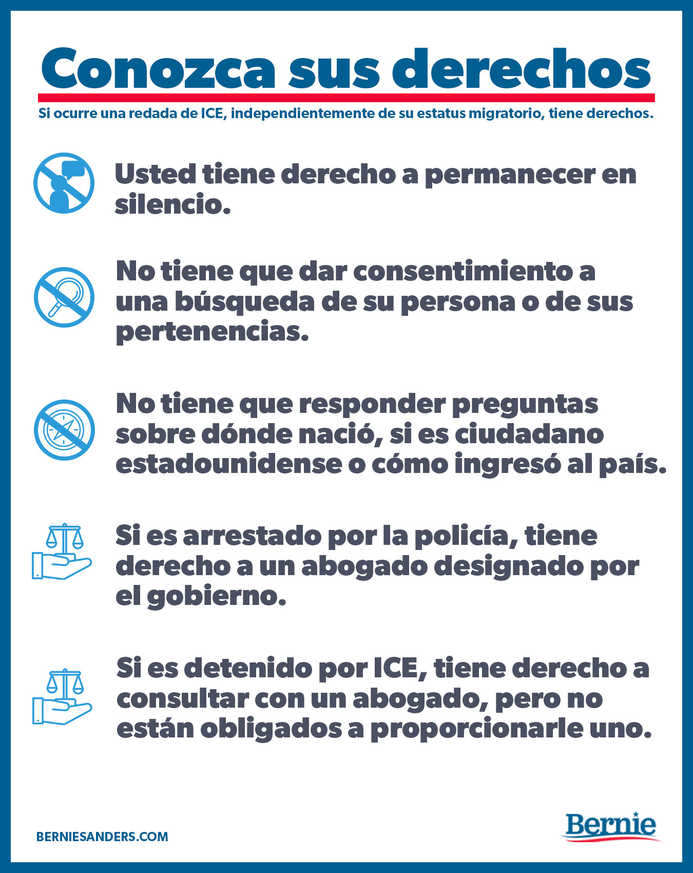 Conozsca sus derechos