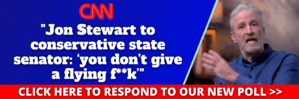 CNN: Jon Stewart to conservative state senator: ‘you don't give a flying f**k’