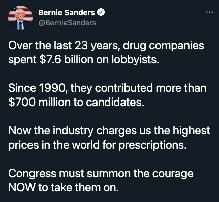 Bernie Sanders: Congress must take on the high cost of prescription drugs