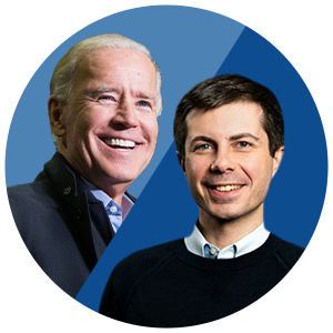 Joe Biden and Pete Buttigieg