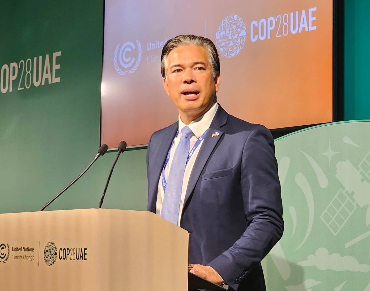 Photo of Rob speaking at COP28