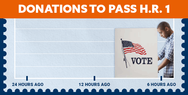 DONATIONS TO PASS H.R. 1 PLUMMET