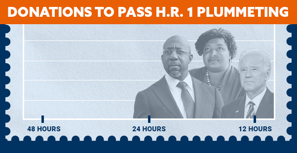 DONATIONS TO PASS H.R. 1 PLUMMETING