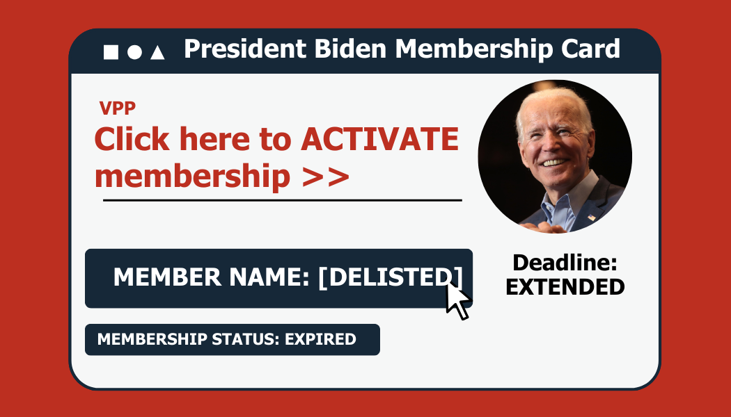 Biden Membership Card
