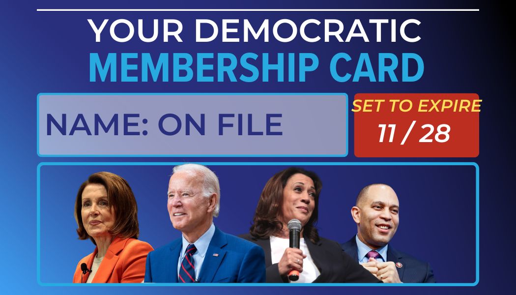 Democratic Membership Card