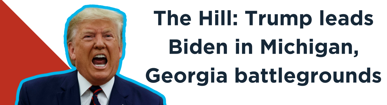 The Hill: Trump leads Biden in Michigan, Georgia battlegrounds