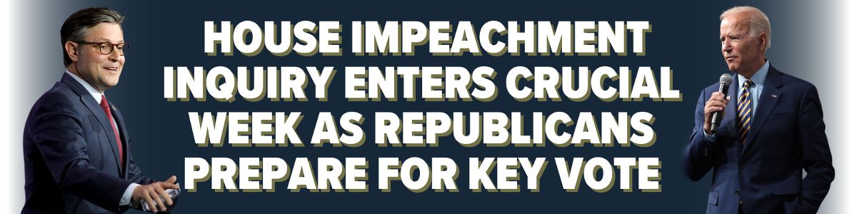  House impeachment inquiry enters crucial week as Republicans prepare for key vote