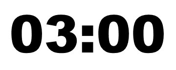 3 minute countdown timer