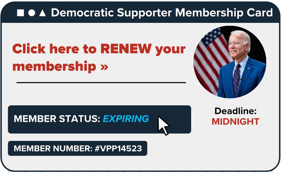 Democratic supporter card