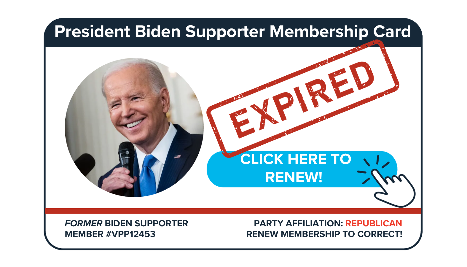 Biden supporter card