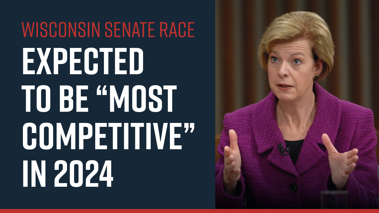 Tammy Baldwin expected to run for re-election, face uphill battle in swing state Wisconsin