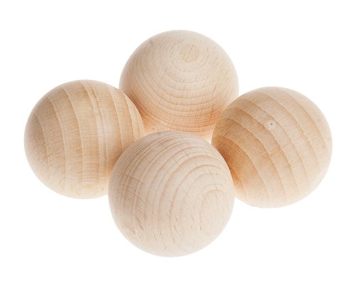 Ball Wood Drilled 1"