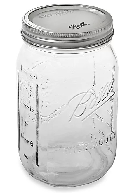 Jar, Glass, Canning, Widemouth, 12oz or 16oz