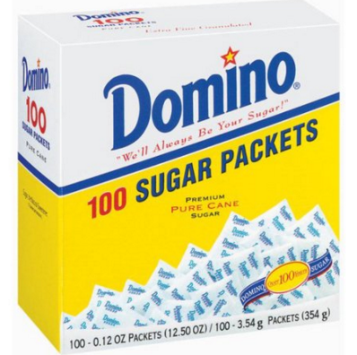 Sugar packets, box