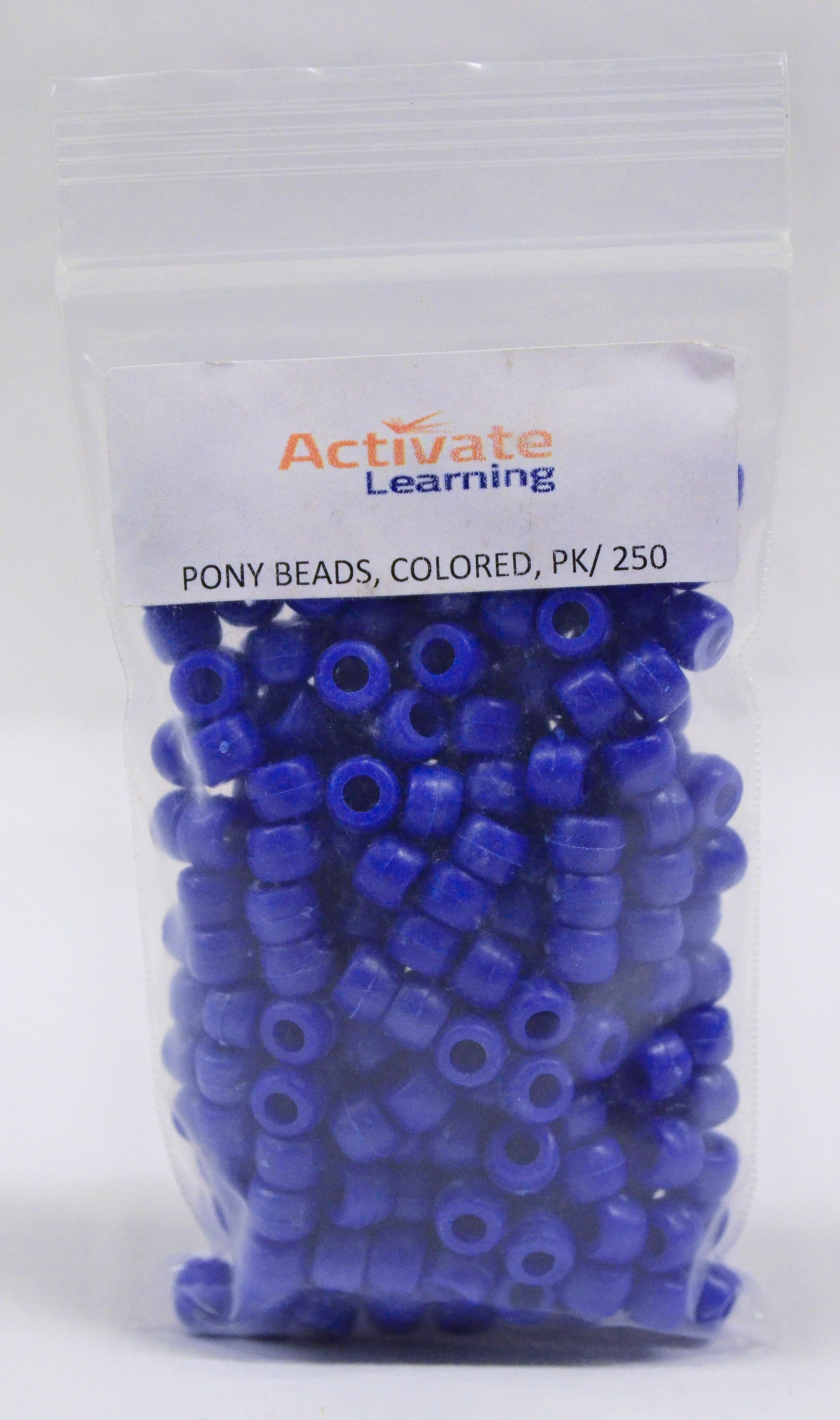 Beads, Colored, All same color, pack of 250
