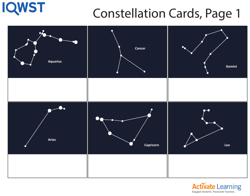 Constellation Cards, Class Pack