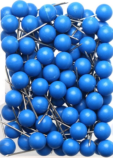 Round Push Pins (Map Pins), 100/pk