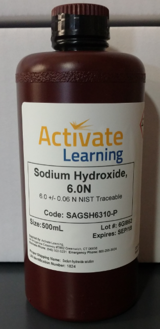 Sodium Hydroxide, 6.0N, 500mL