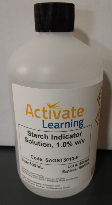 Starch Indicator Solution, 1.0%, 500mL