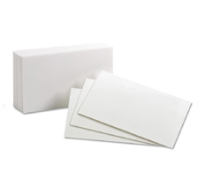 Note Card, White, 100/pk
