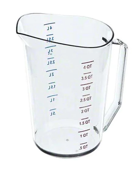 Clear Plastic Pitcher, 4qt