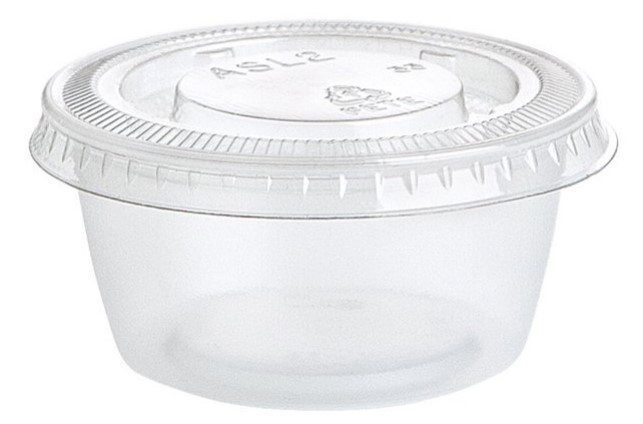 Plastic Condiment Cup, 2oz, with Lid
