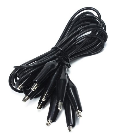 Wire with Aligator Clips, 24", Black