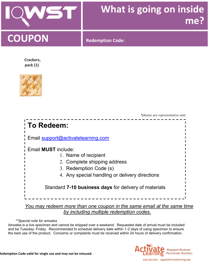Coupon, Food Items, LS2