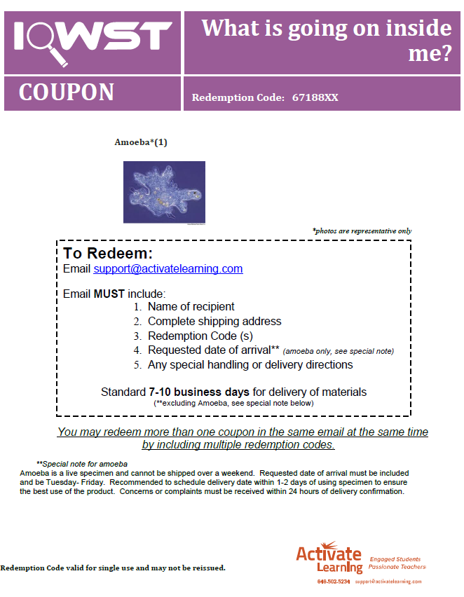Coupon, Amoeba Proteus, LS2
