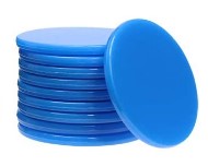 Blue Chip, 1" Diameter