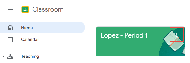 Google Classroom Tile