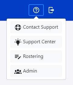 question mark icon menu