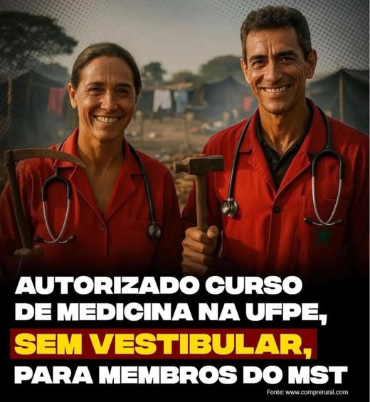 POST NO FACEBOOK DIZ QUE FOI "AUTORIZADO CURSO DE MEDICINA NA UFPE, SEM VESTIBULAR, PARA MEMBROS DO MST" claim
