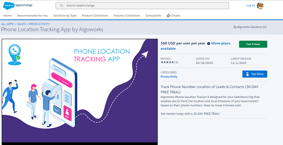Phone Location Tracking App| salesforce appexchange partner usa, 2020