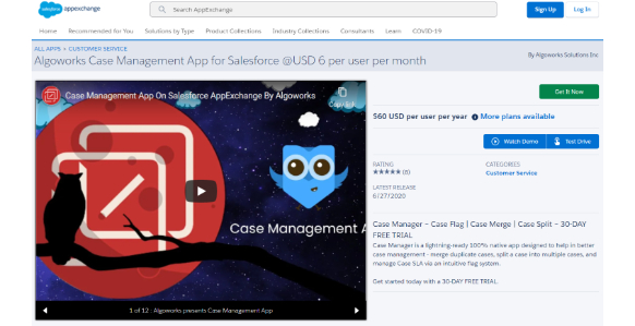 Case Management Salesforce Appexchange App| salesforce appexchange partner in USA, 2020