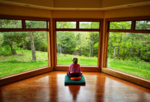 alice mcdowell meditating in sanctuary