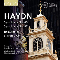 Handel and Haydn Society, Harry Christophers: Haydn: Symphony No. 39, Symphony No. 87, Mozart – Sinfonia Concertante