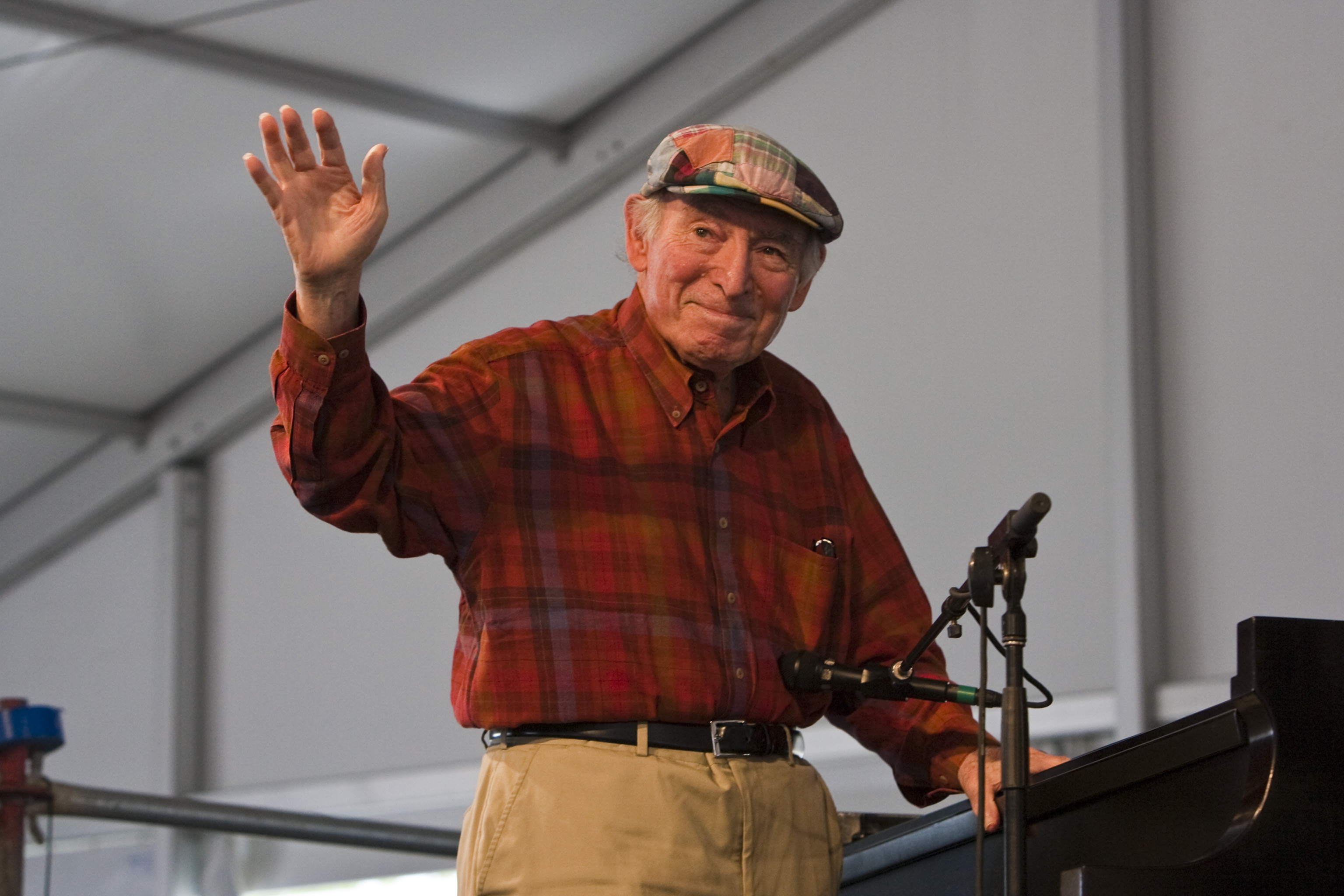 George Wein at the 40th Anniversary New Orleans Jazz & Heritage Festival, USA