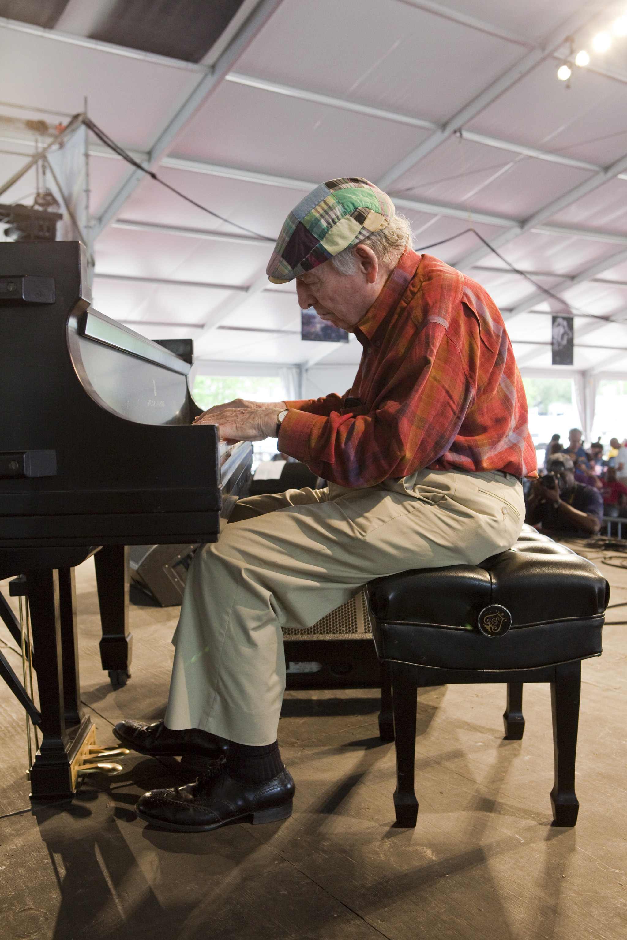 George Wein at the 40th Anniversary New Orleans Jazz & Heritage Festival, USA